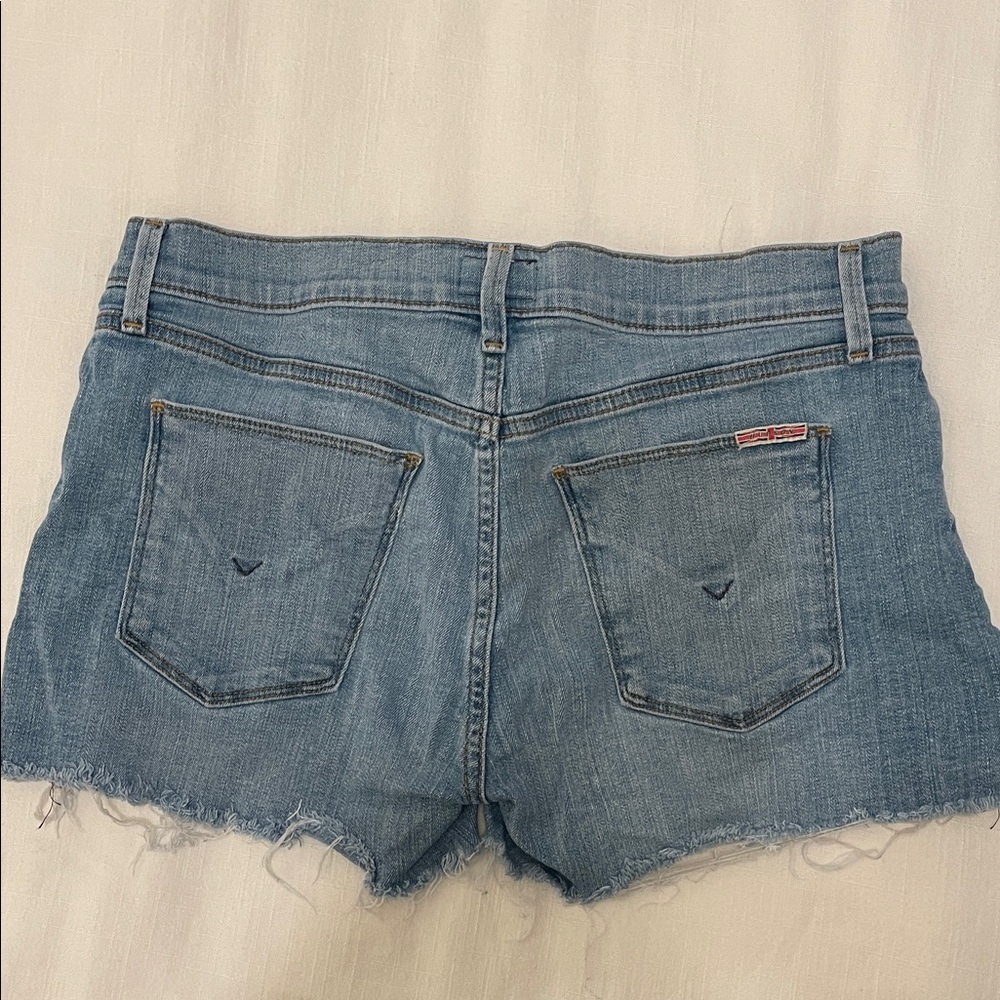 Hudson Jeans Light Blue Frayed Hem Shorts - Picture 2 of 4